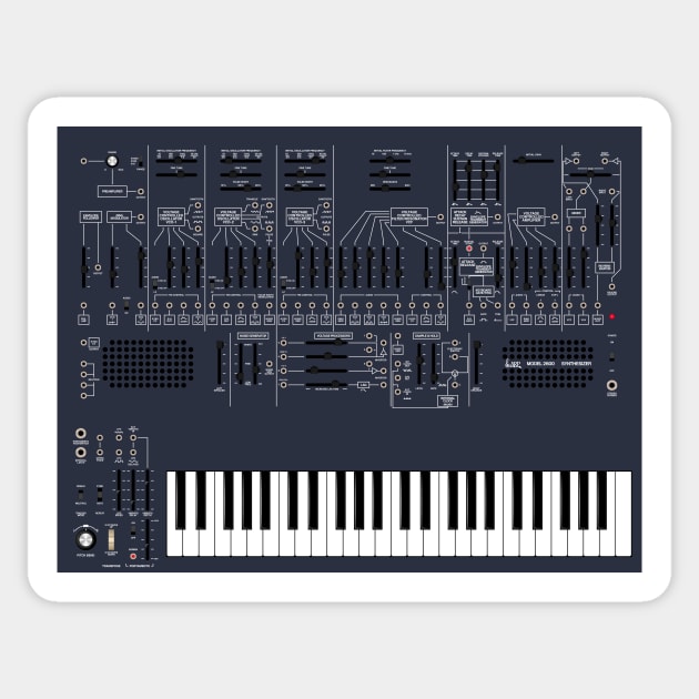 ARP 2600 - White/Blue - With Keyboard Sticker by RetroFitted